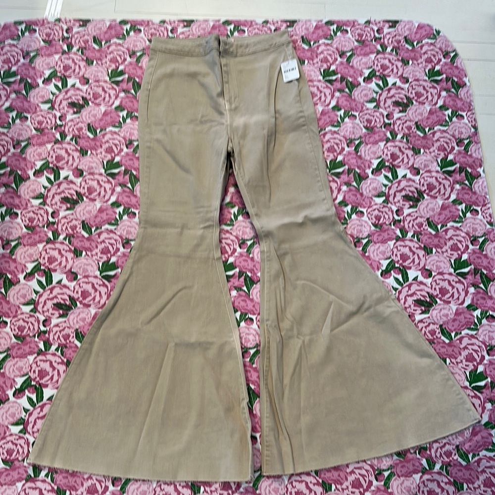 Stylish Tan Flared Women's Pants